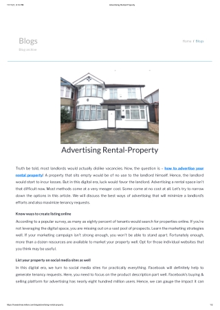 Advertising Rental-Property -Howard Macmillan