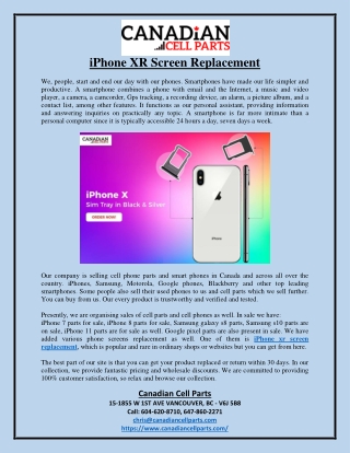 iPhone XR Screen Replacement