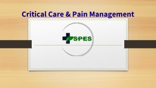 critical care pain management greater noida