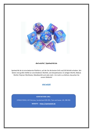 dnd würfel | Spielwürfel.de