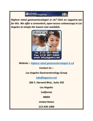 Highest Rated Gastroenterologist In La  Lagastro.net