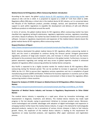 Medical Device Outsourcing Market Analysis and Opportunity Assessment up to 2030
