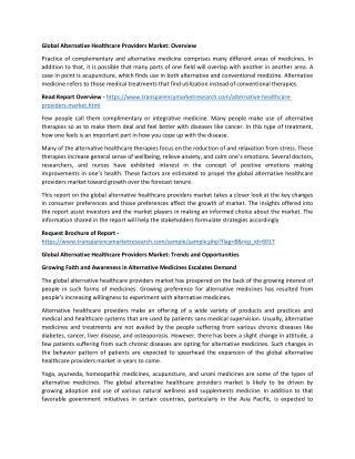 Natural Health Industry Opportunity Assessment and Forecast up to 2023
