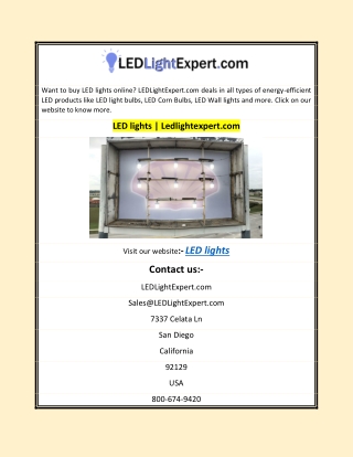 LED lights | Ledlightexpert.com