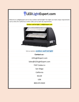 Outdoor wall led light | Ledlightexpert.com