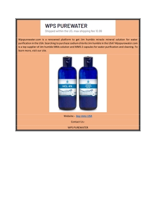 Buy MMS USA | Wpspurewater.com