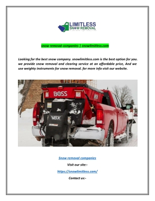 snow removal companies | snowlimitless.com