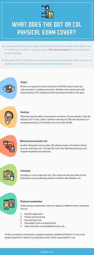 What Does The Dot or CDL Physical Exam Cover?