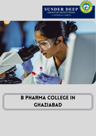 D Pharmacy College | B Pharma Course in Ghaziabad