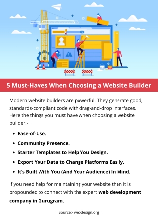 5 Must-Haves When Choosing a Website Builder