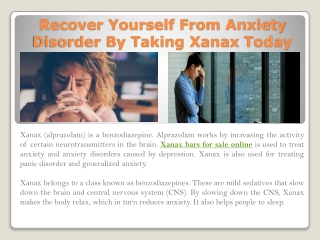 Recover Yourself From Anxiety Disorder By Taking Xanax Today-converted