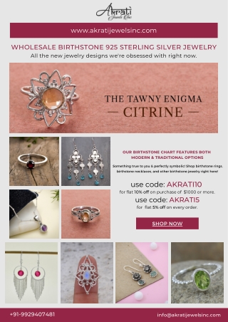 Wholesale Birthstone Jewelry Manufacturer