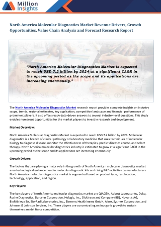 North America Molecular Diagnostics Market