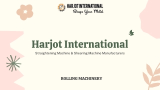 Straightening Machine, Shearing Machine, Reduction Gearbox- Industrial Machinery