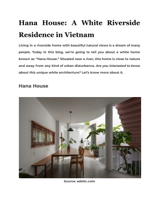 Hana House: A White Riverside Residence in Vietnam