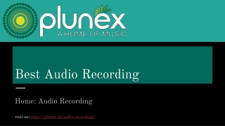 Best Audio Recording