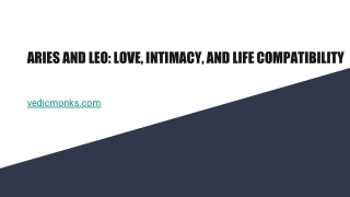 ARIES AND LEO_ LOVE, INTIMACY, AND LIFE COMPATIBILITY