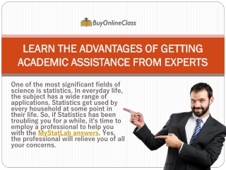 Learn the advantages of getting academic assistance from experts