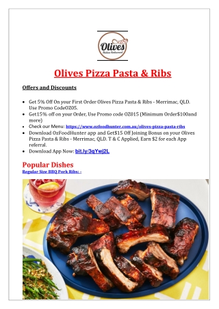 5% Off - Olives Pizza Pasta & Ribs In Merrimac, QLD