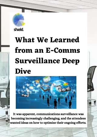 An E-Comms Surveillance Deep Dive - What We Learned