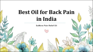 Best Oil for Back Pain in India