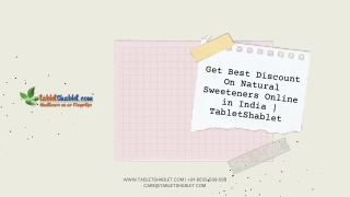 Get Best Discount On Natural Sweeteners Online in India | TabletShablet