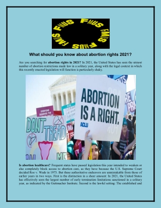 What Should You Know About Abortion Rights 2021?