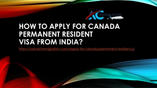 HOW TO APPLY FOR CANADA PERMANENT RESIDENT VISA FROM INDIA