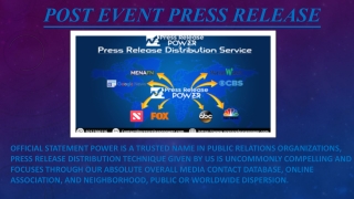 Event Press Release Samples