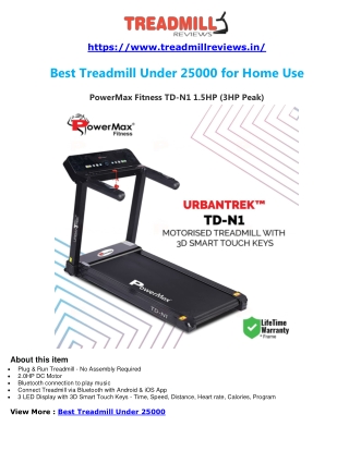 Treadmill Under 25000
