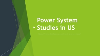 Power System Studies in US