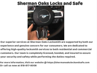 Sherman Oaks Locks and Safe