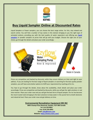 Buy Liquid Sampler Online at Discounted Rates