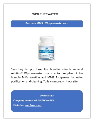 Purchase MMS | Wpspurewater.com