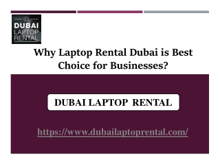 Why Laptop Rental Dubai is Best Choice for Businesses?