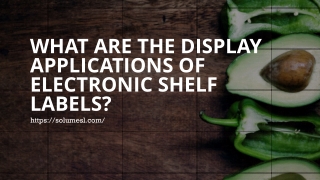 What are the Display Applications of Electronic Shelf Labels