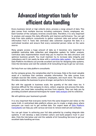 Get excellent Data Platform Architects