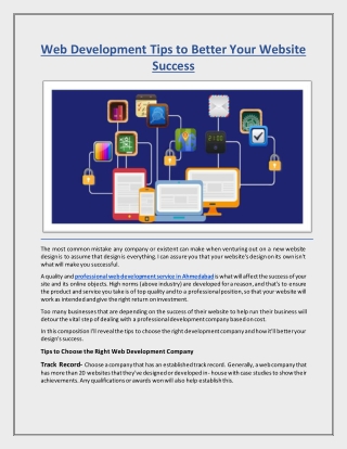 Web Development Tips to Better Your Website Success