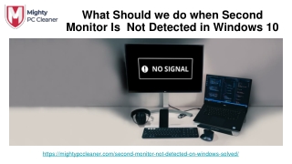 Second Monitor is not Detected on Windows what should we do?