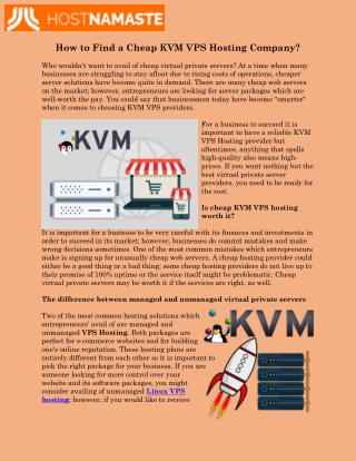 Affordable KVM VPS Hosting