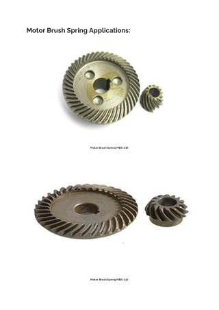 Motor Brush Spring Manufacturer in India Nexim Alloys