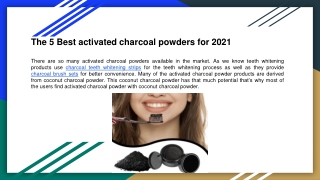 The 5 Best activated charcoal powders for 2021