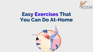 Easy Exercises That You Can Do At-Home