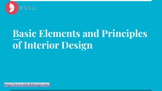 Basic Elements and Principles of Interior Design