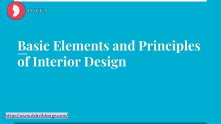 Basic Elements and Principles of Interior Design