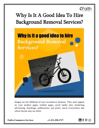 Why Is It A Good Idea To Hire Background Removal Services?