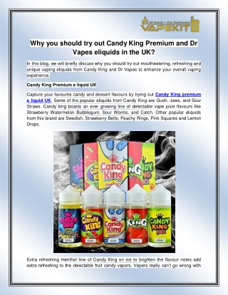 Candy King Premium e liquid UK