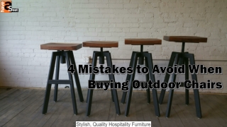 4 Mistakes to Avoid When Buying Outdoor Chairs