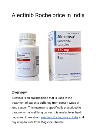 Alectinib Roche price in India