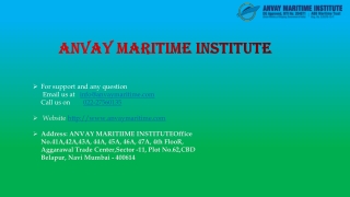 Maritime Academy of India-ANVAYMARITIME